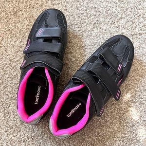 Cycling shoes - 40 - pink and black - SPD clips